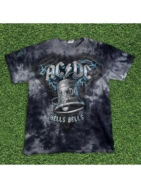 Vintage Tie Dye AC/DC Ring the Bells T-Shirt Delta Tag Size M